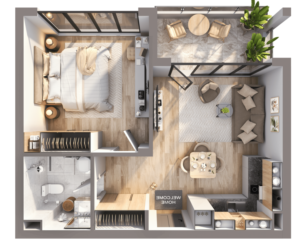 Планировка студии S27